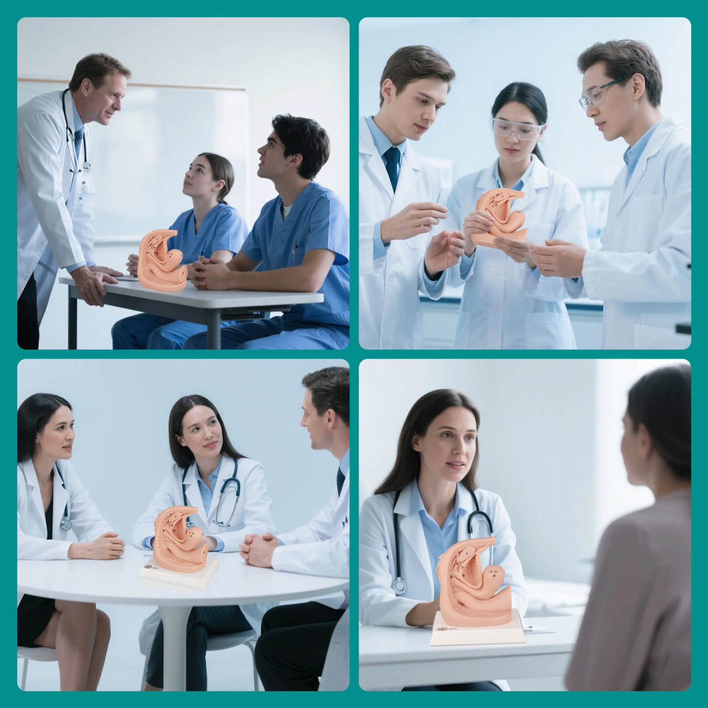 Female Urinary Catheterization Anatomy Display Model with Labels