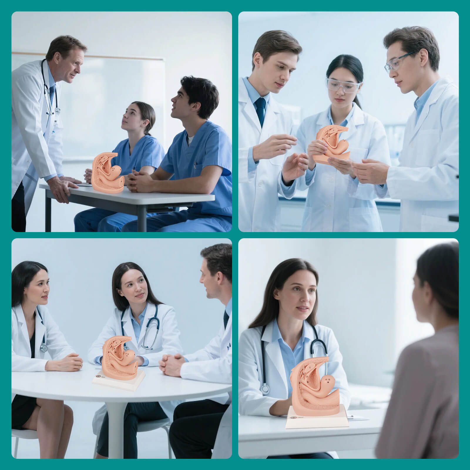 Female Urinary Catheterization Anatomy Display Model with Labels Application