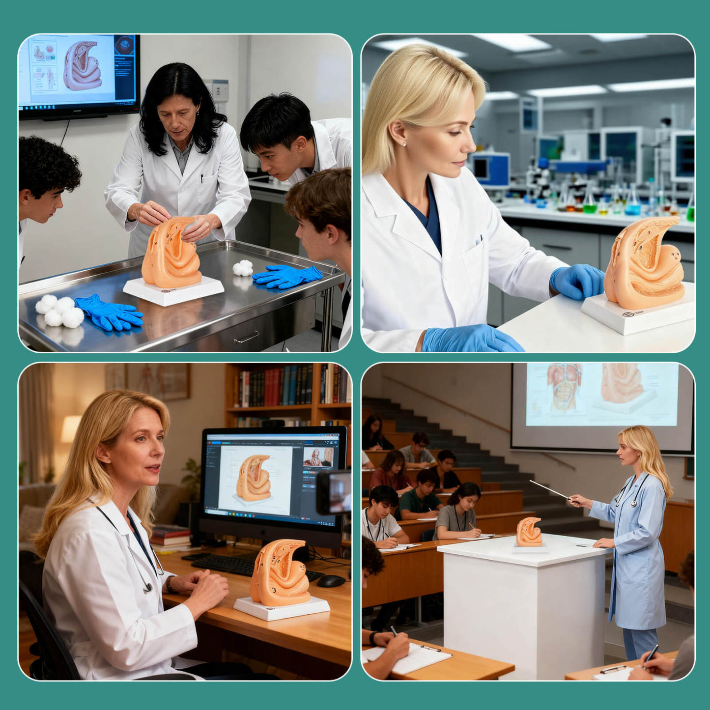Female Urinary Catheterization Practice Model with Numbered Anatomy