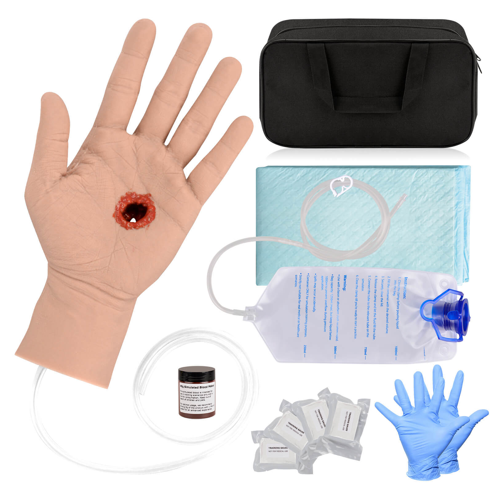 GSW Through Hand Stop The Bleed Training Kit