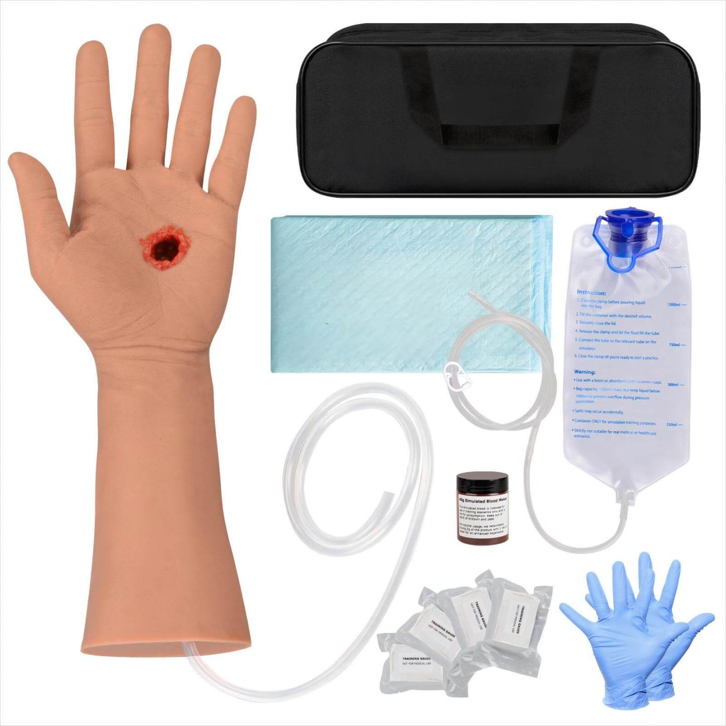 GSW Through Hand Tourniquet Training Kit