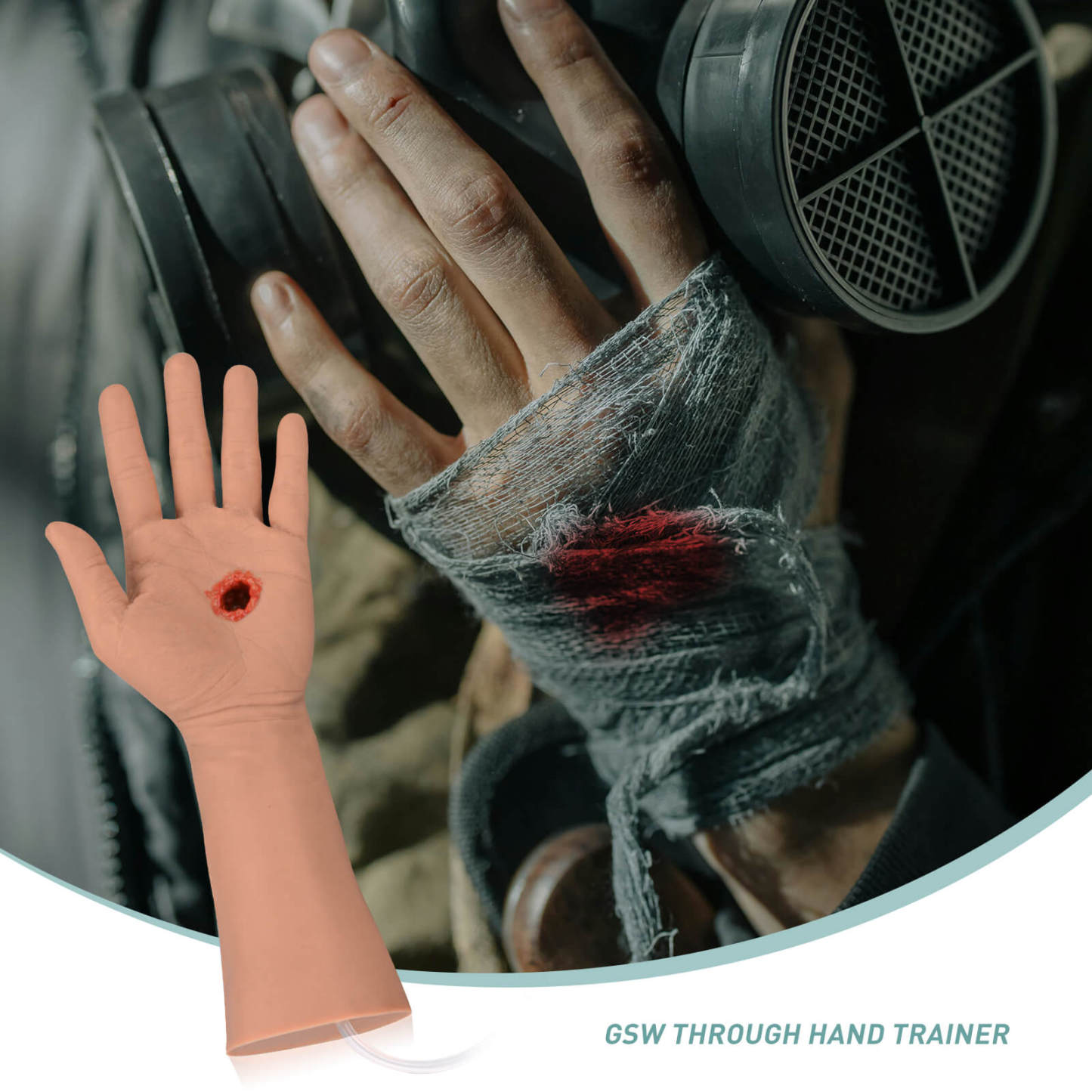 Tourniquet Hand for Bandaging and First Aid Procedures Practice