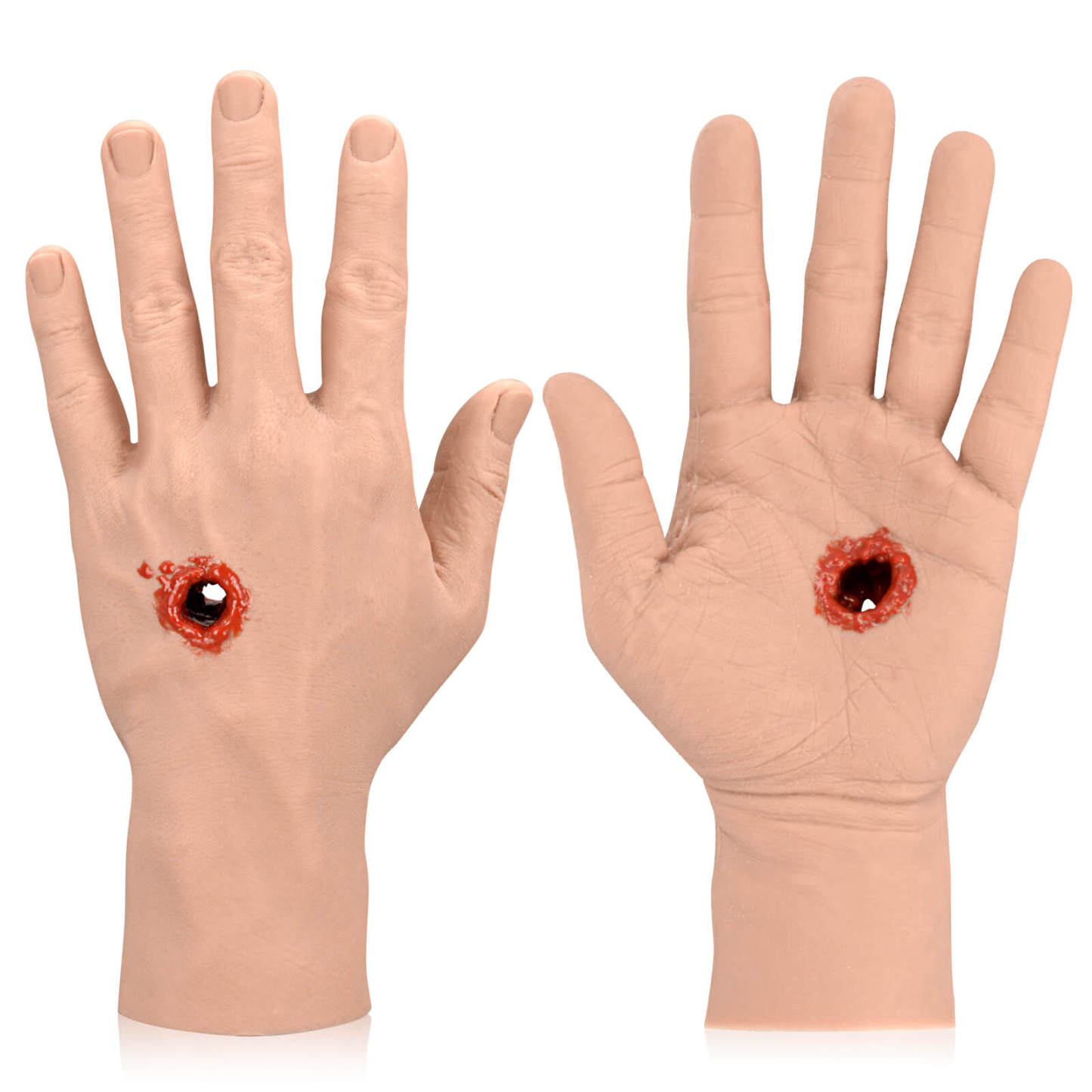 GSW Through Hand Wound Packing Trainer, Light Skin Front and Back Side
