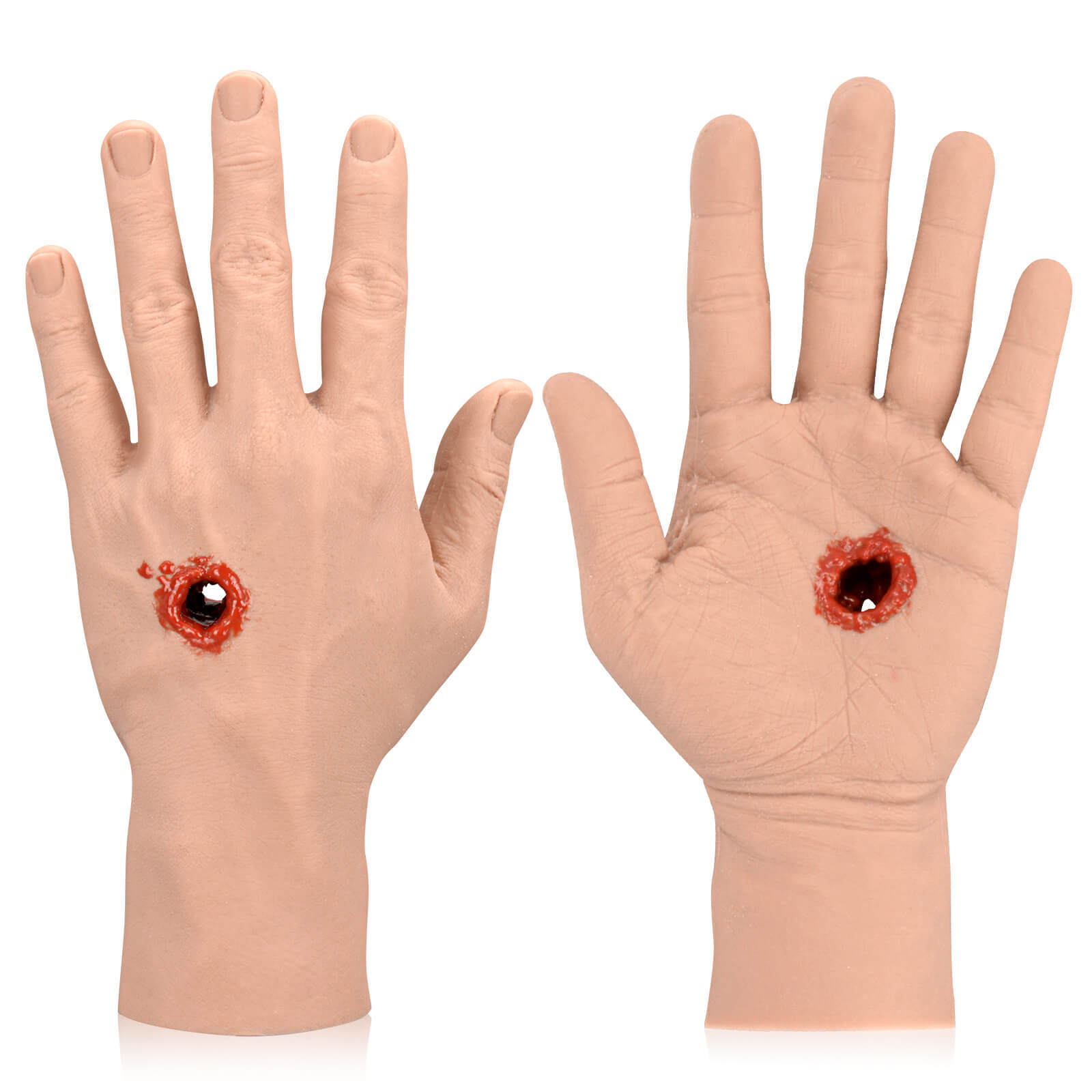 GSW Through Hand Wound Packing Trainer, Light Skin Front and Back Side