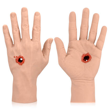 GSW Through Hand Wound Packing Trainer, Light Skin Front and Back Side