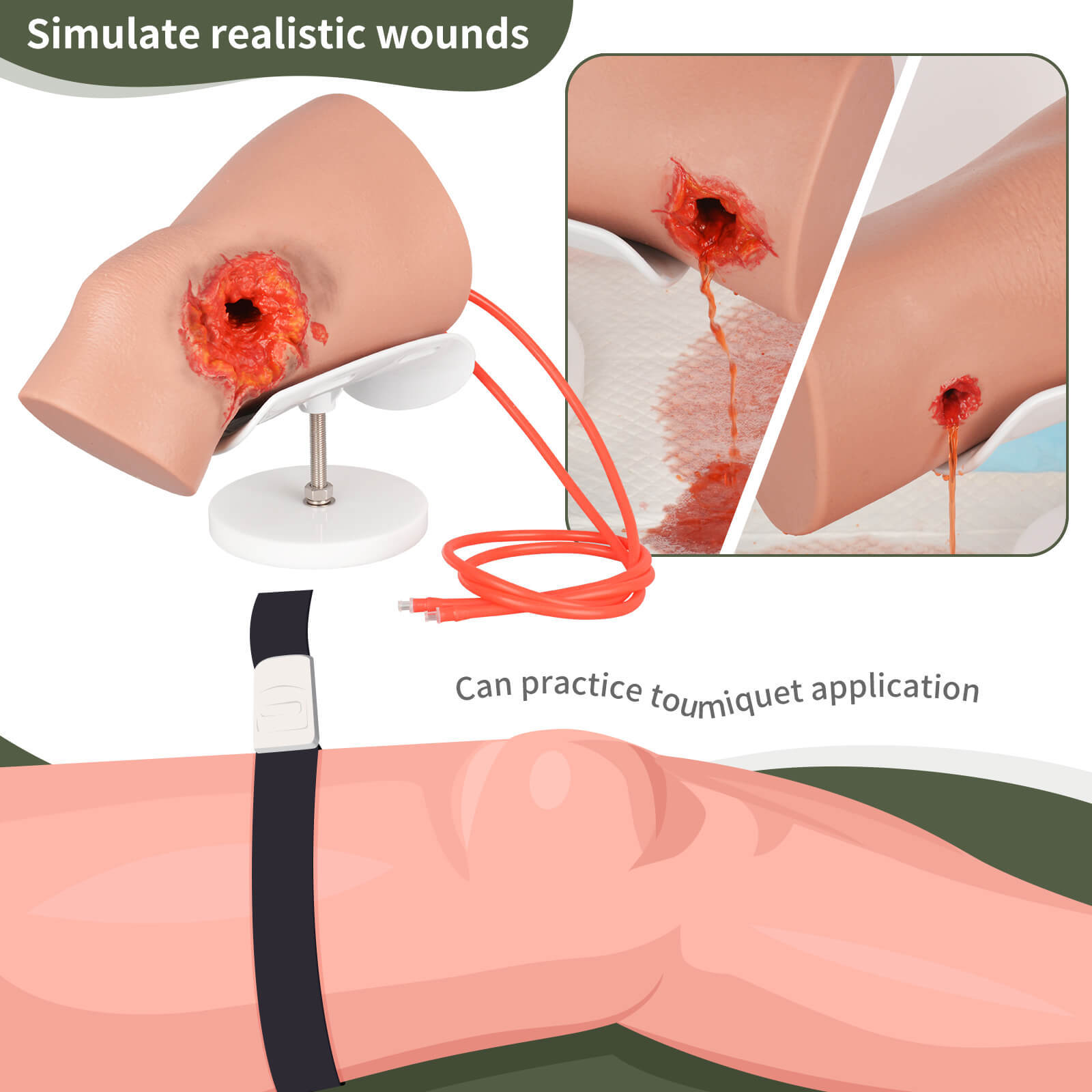 GSW Through Knee Stop The Bleed Training Kit
