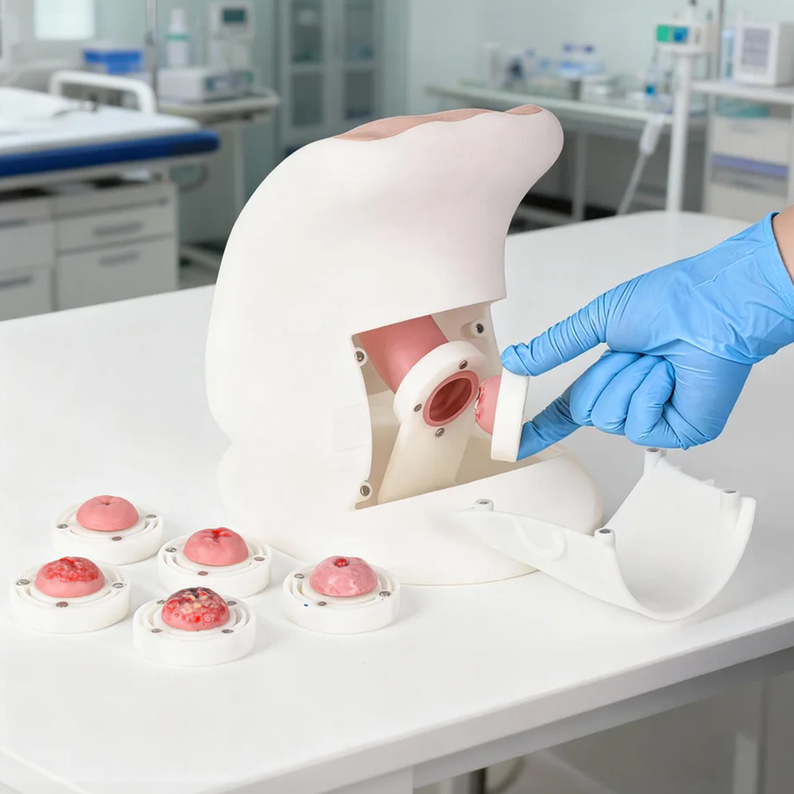 Gynecological Examination Model with 6 Cervical Pathology Replacements