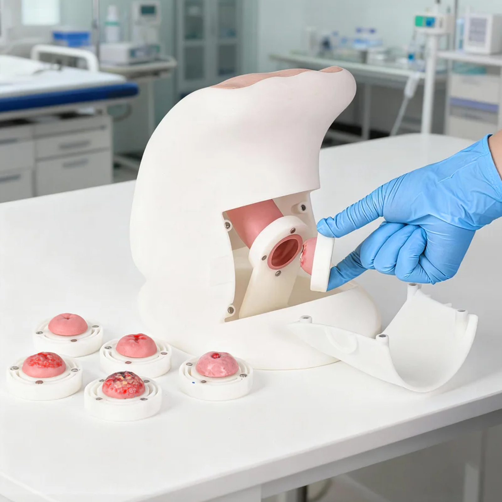 Gynecological Examination Model with 6 Cervical Pathology Replacements