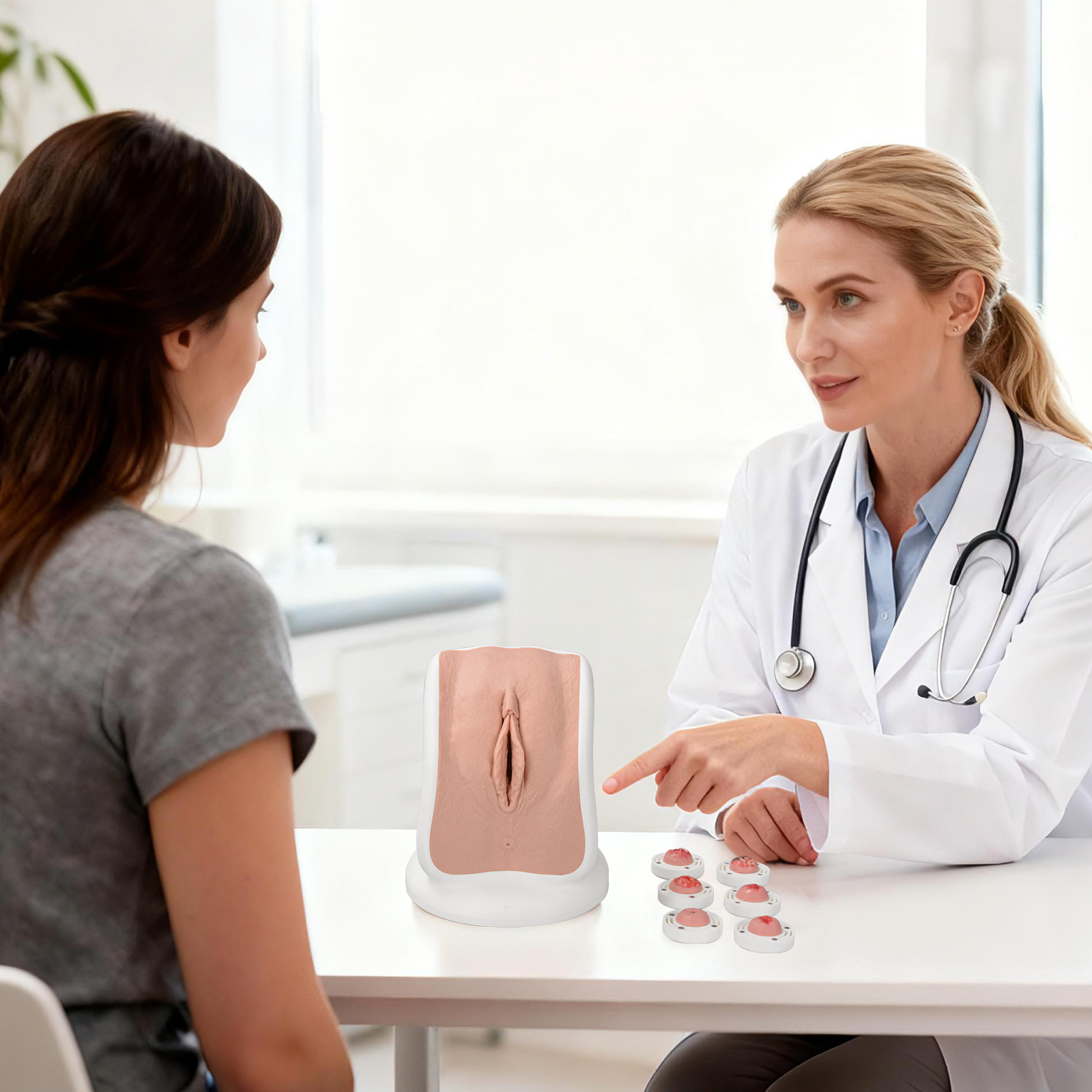 Gynecological Examination Model with 6 Cervical Pathology Replacements