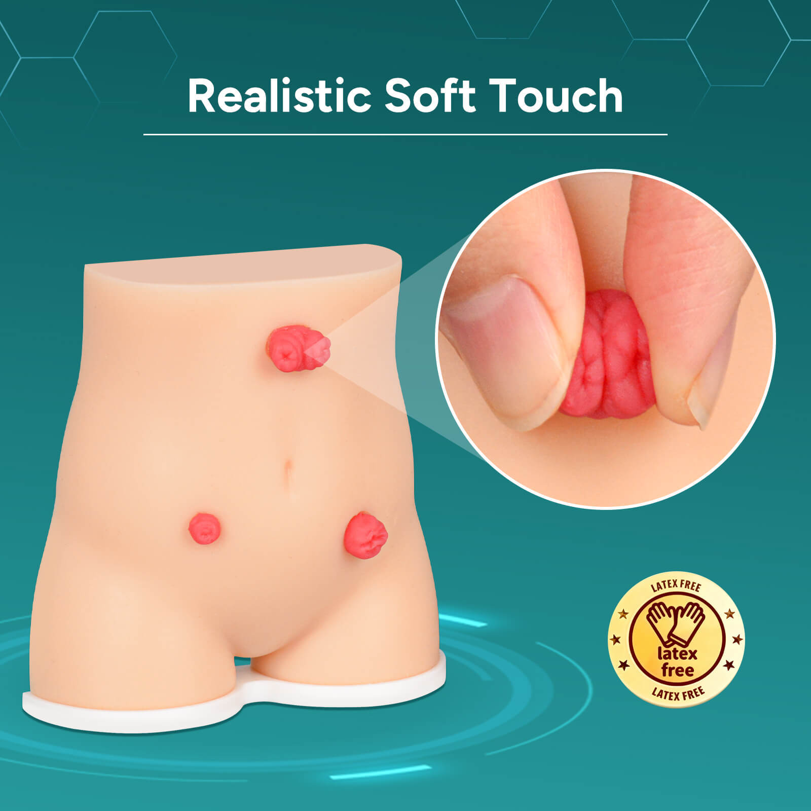 Handheld Stoma Demonstration Model Male and Female Set
