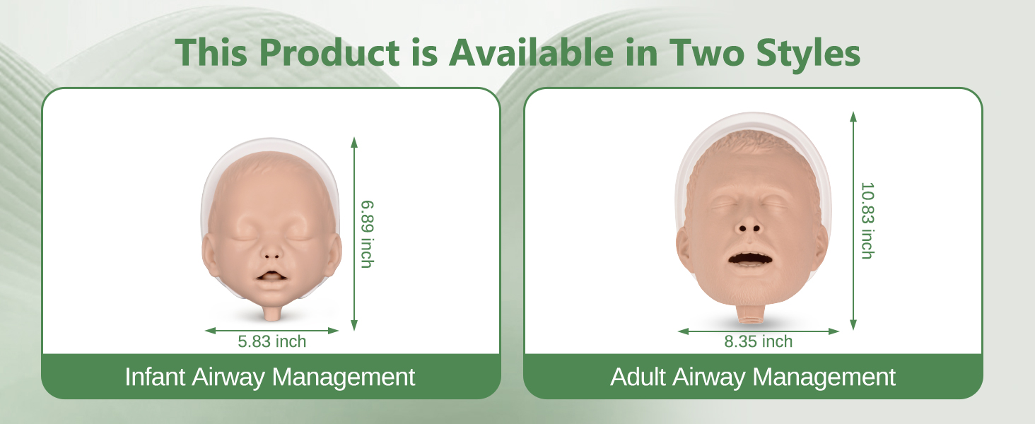 Infant Vs Adult Airway Management Trainer for Emergency Training