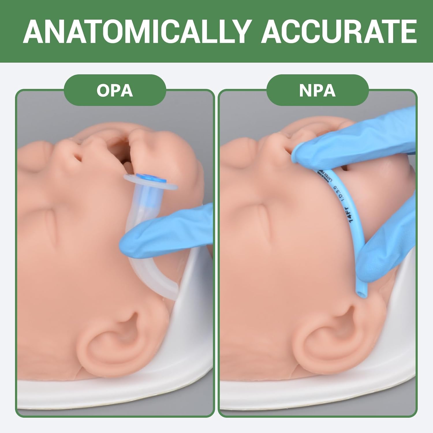 Infant Airway Management Trainer Kit for OPA and NPA Practice