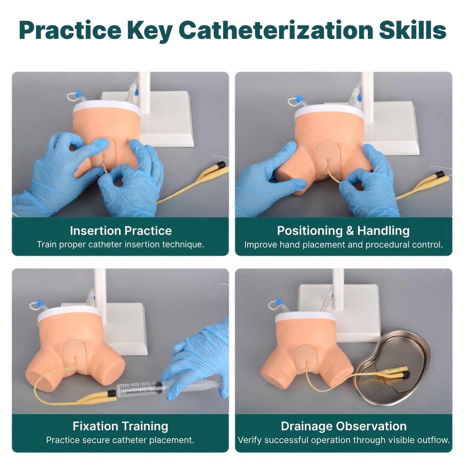Infant Catheter Insertion Practice with Silicone Anatomical Insert