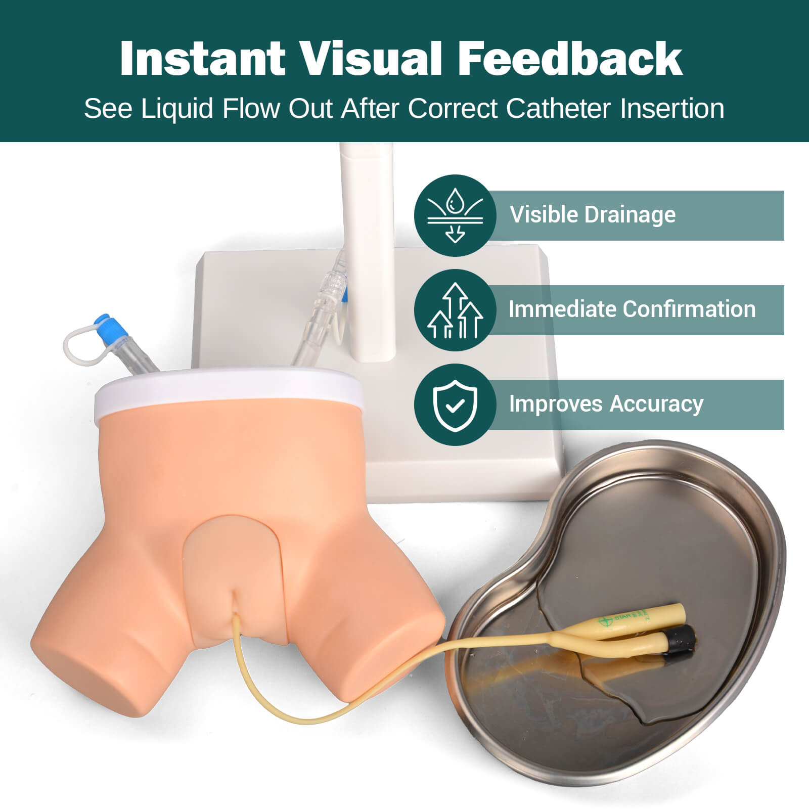 Infant Catheterization Trainer with Visible Urine Flow