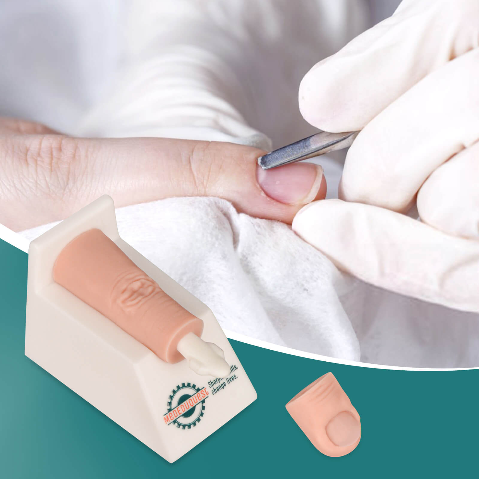 Detachable Ingrown Fingernail Removal Trainer Kit with Base – MedEduQuest, image size:1600x1600