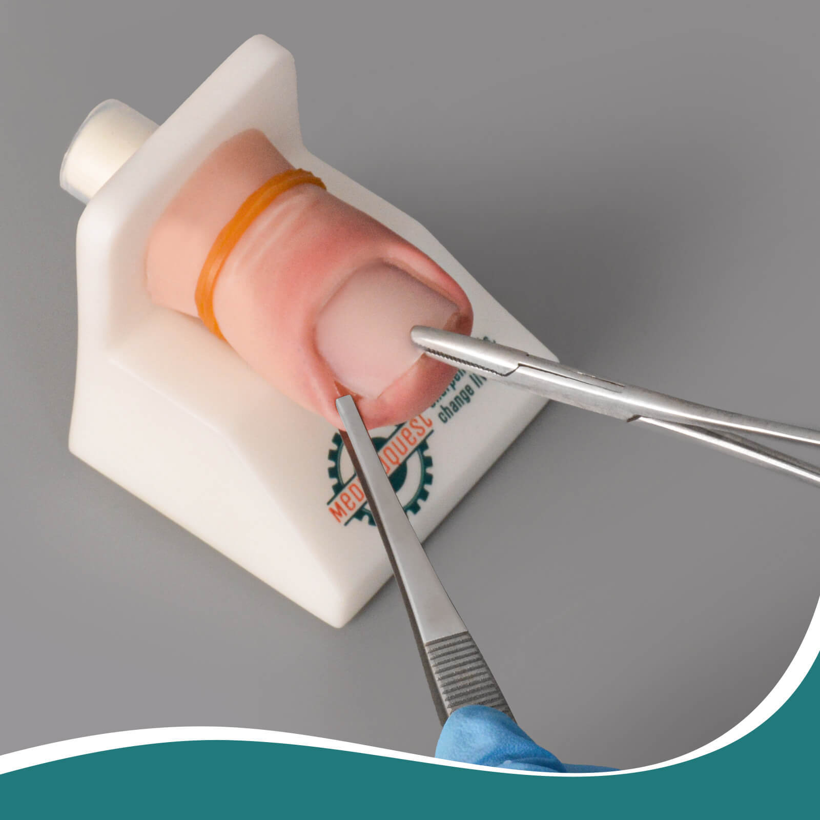 Ingrown Toenail Trainer Kit with Base for Toenail Removal Simulation