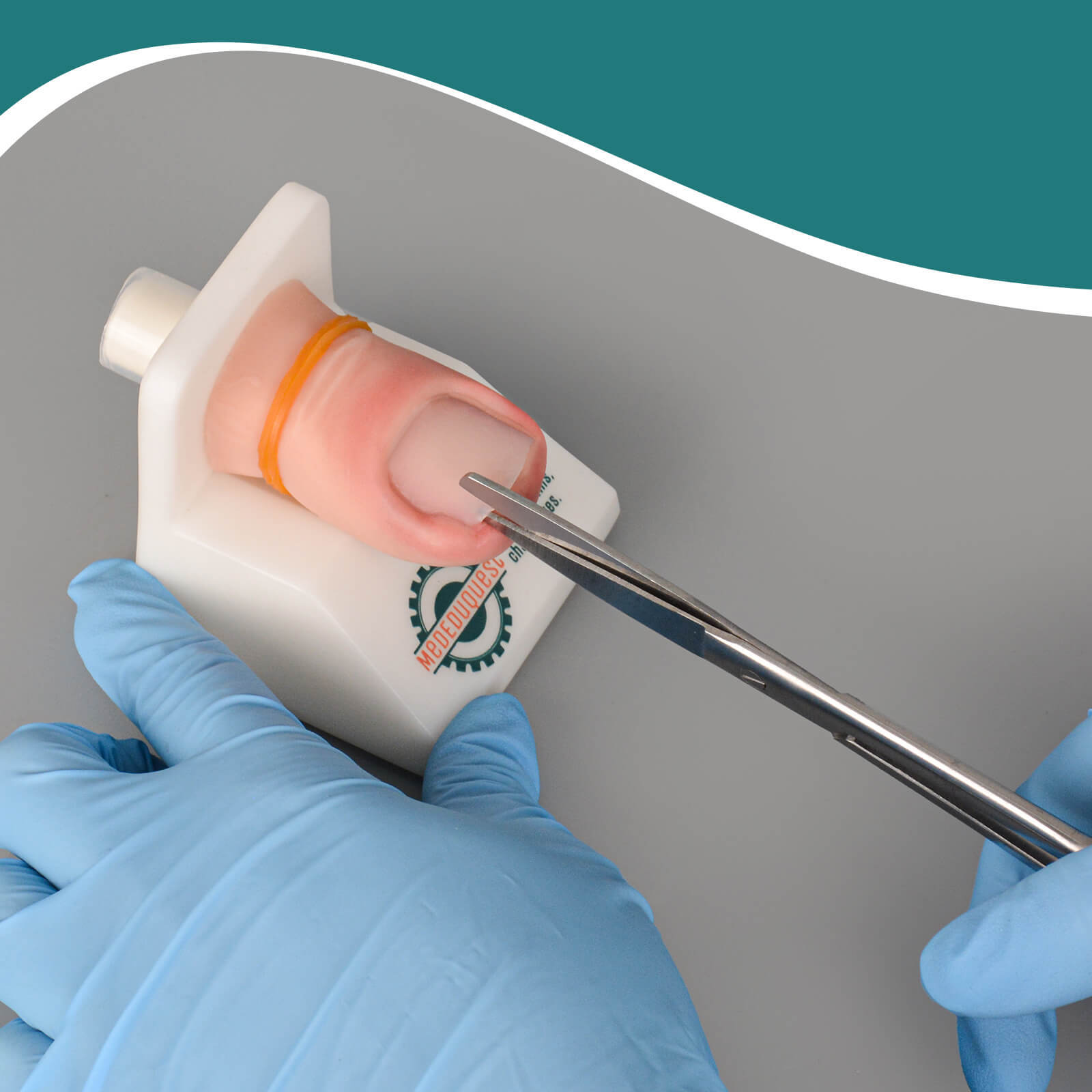 Ingrown Toenail Trainer Kit with Base for Toenail Removal Simulation