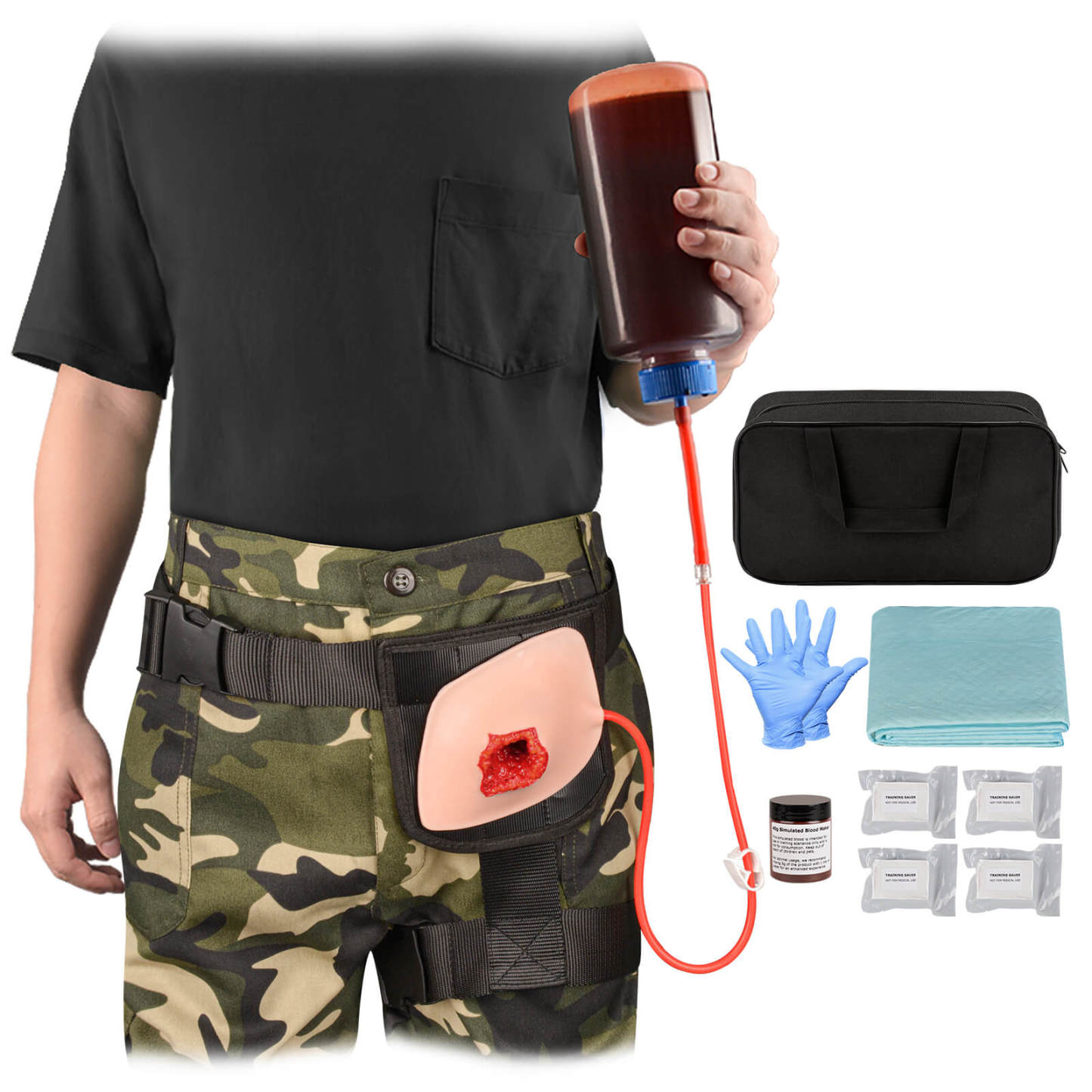 wearable inguinal wound packing trainer kit