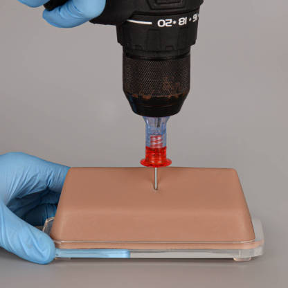 Transparent IO Injection Trainer with Bone Marrow - Angled Practice Surface