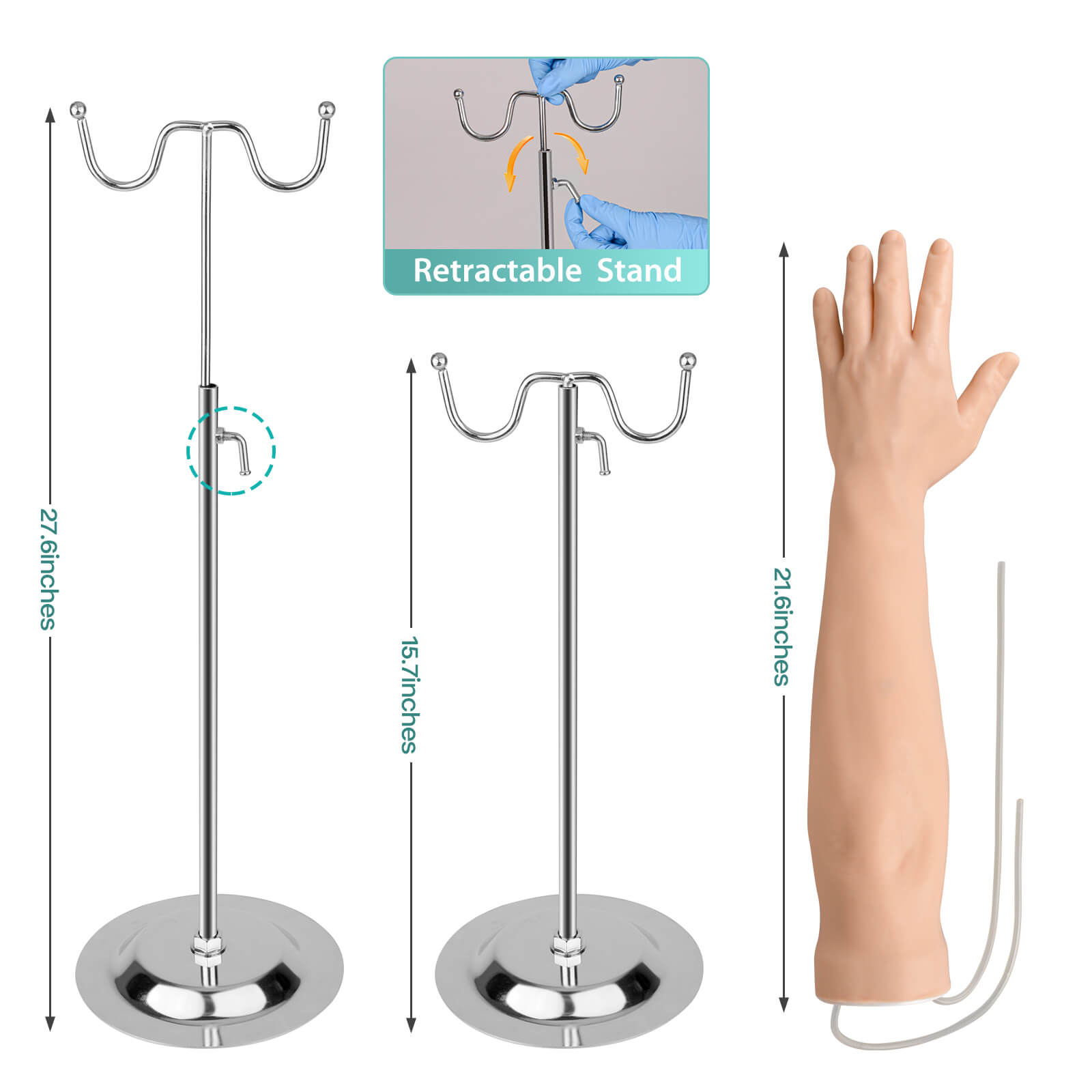 IV Injection Arm & IV Stand Size