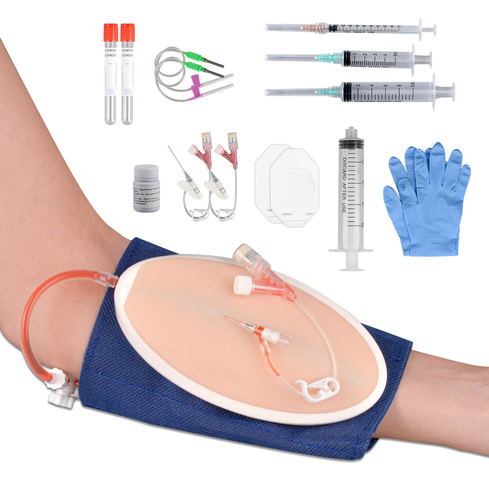 MedEduQuest Wearable IV Insertion & Cannulation Practice Kit for Nursing Students