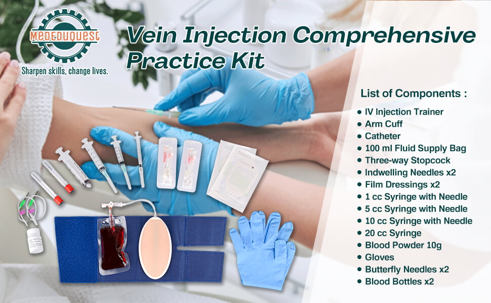  IV Insertion & Cannulation Practice Kit for Nursing Students