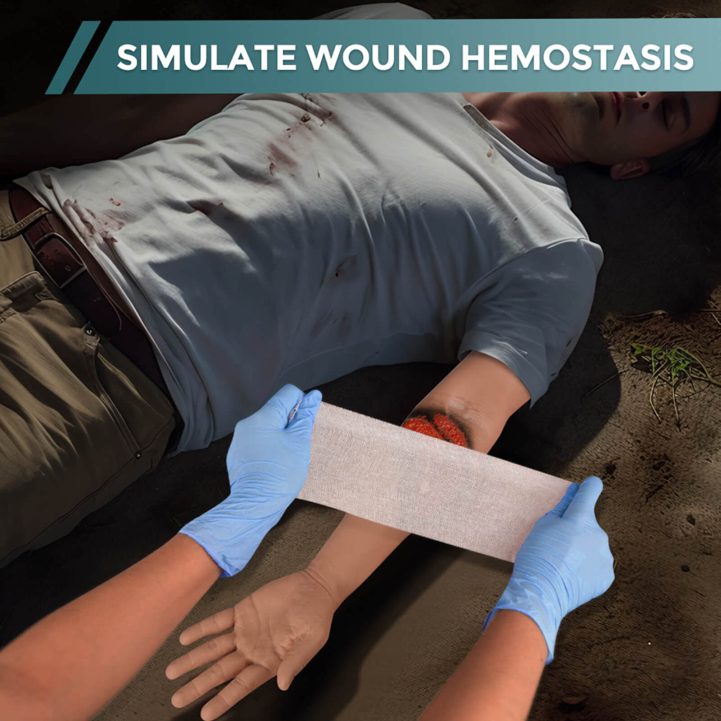 Trauma Arm with Bleeding Laceration Wound