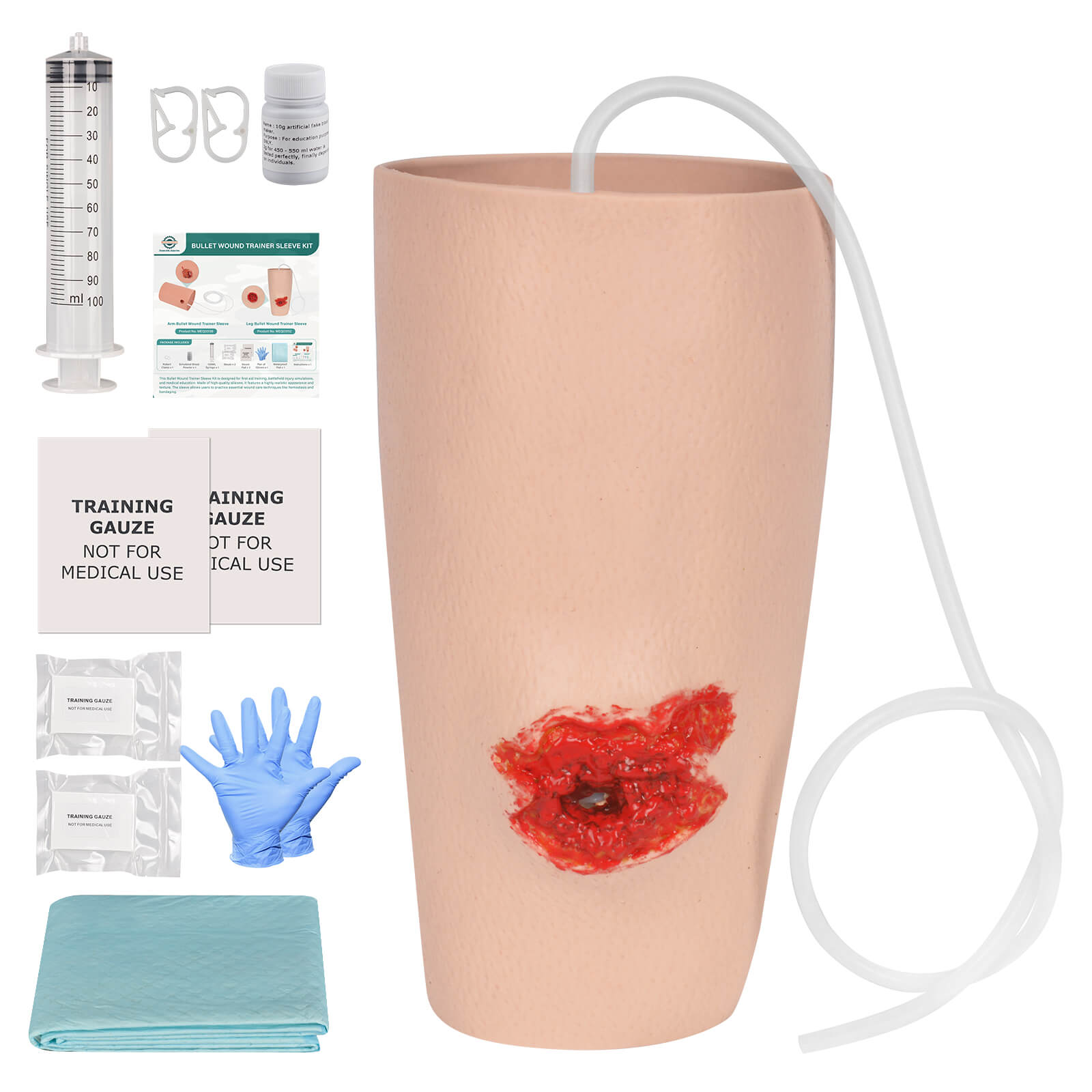 Leg Bullet Wound Packing Trainer Kit (Leg Sleeve)
