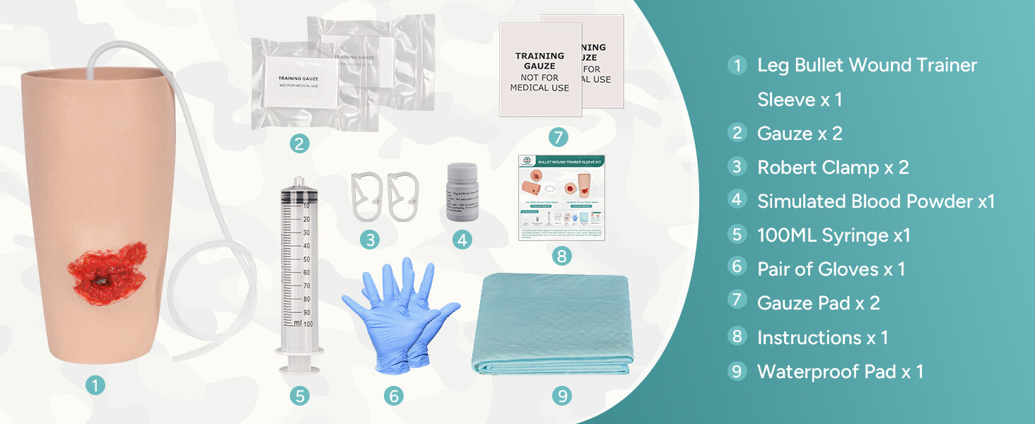 Leg Bullet Wound Packing Trainer Kit (Leg Sleeve)