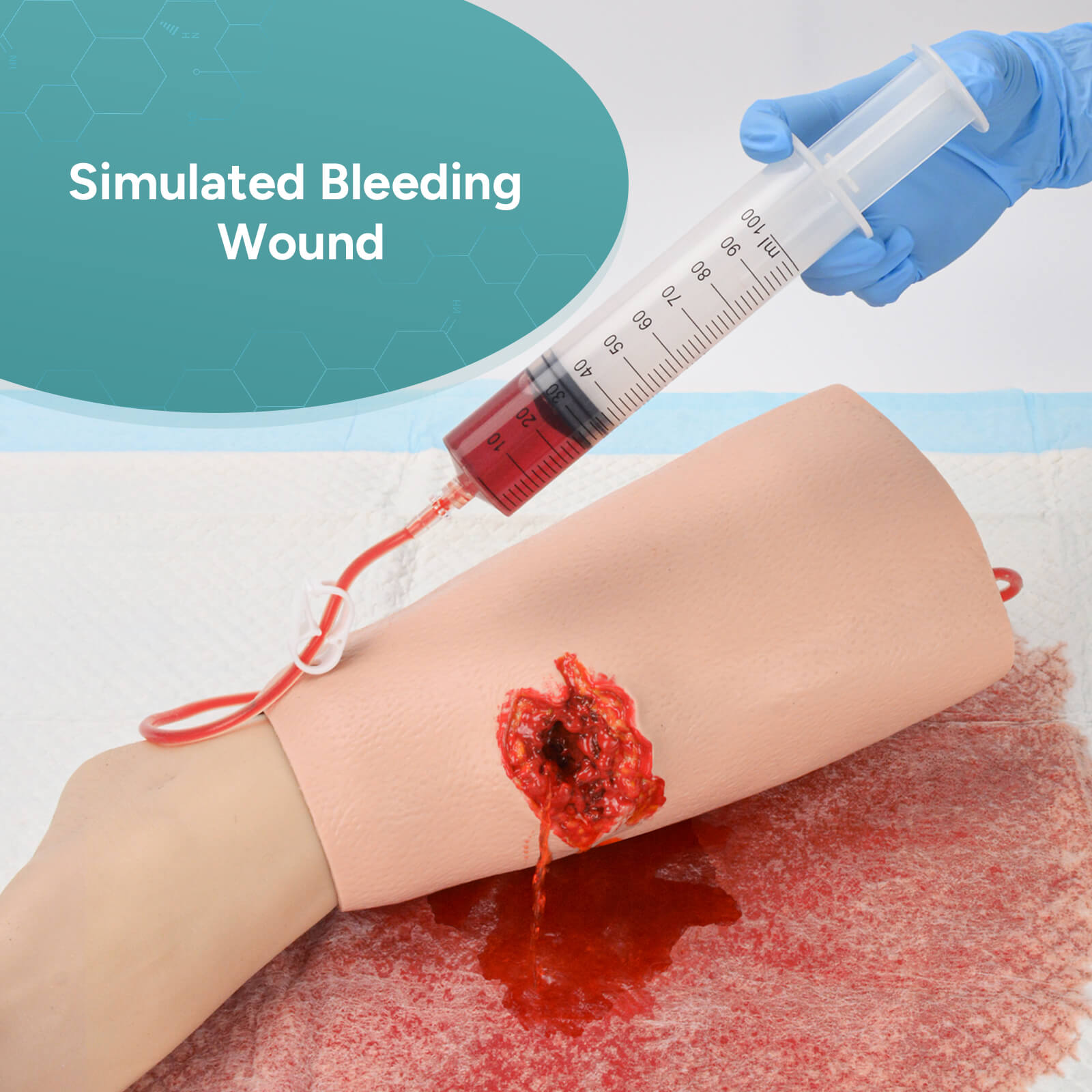 Leg Bullet Wound Packing Trainer Kit (Leg Sleeve)
