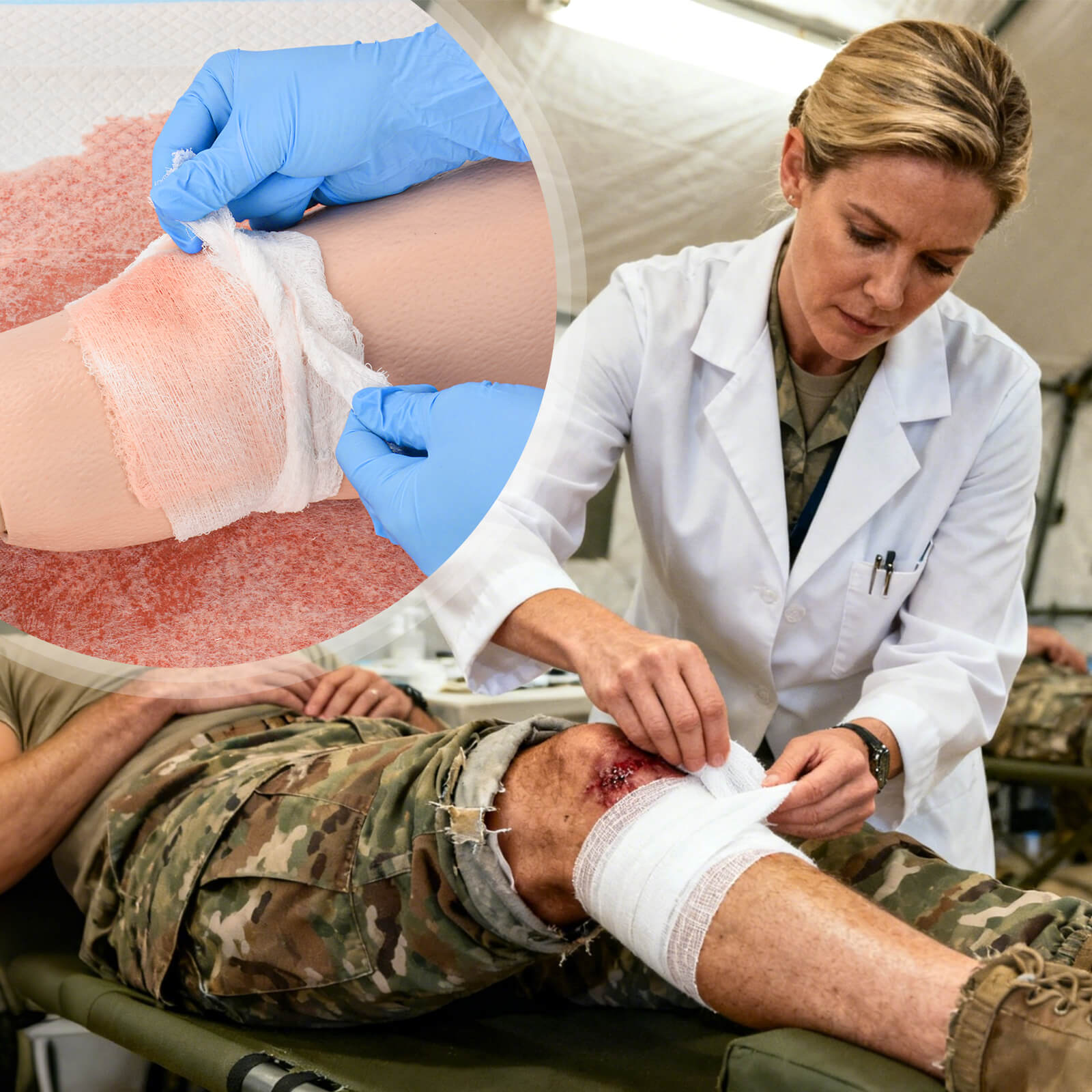 Leg Bullet Wound Packing Trainer Kit (Leg Sleeve)
