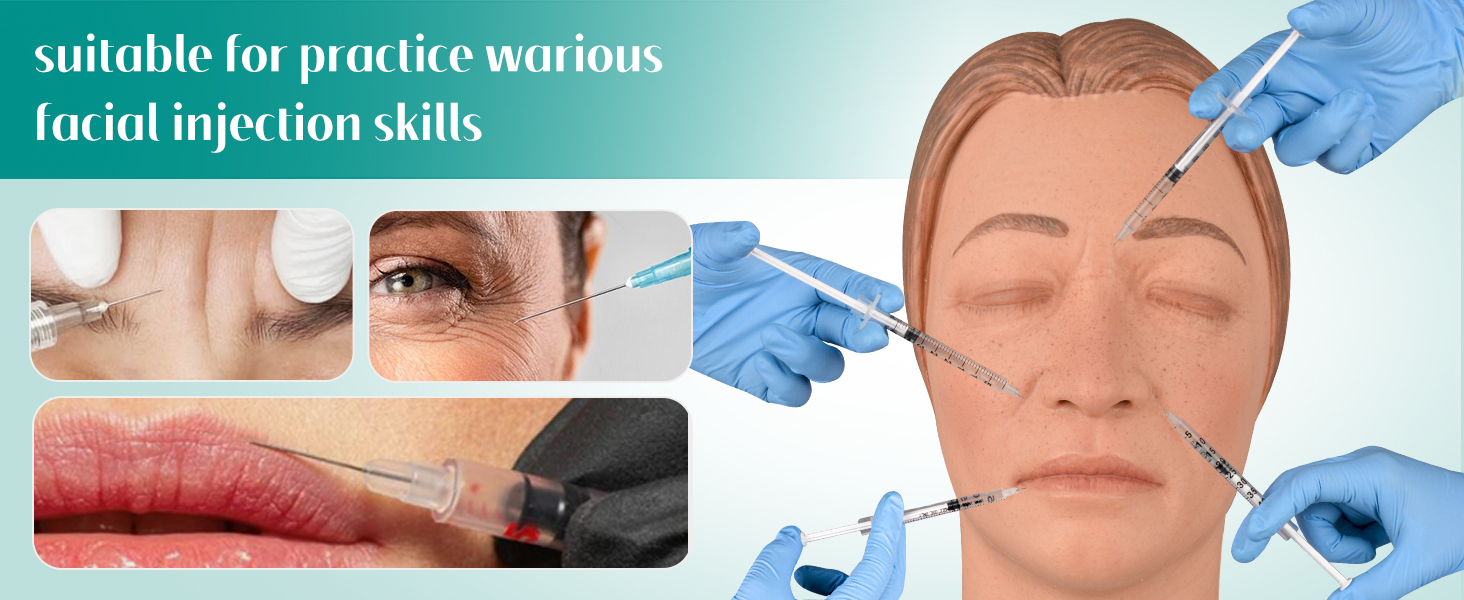 Multi-directional Facial Injection Manikin with Feminine Features 