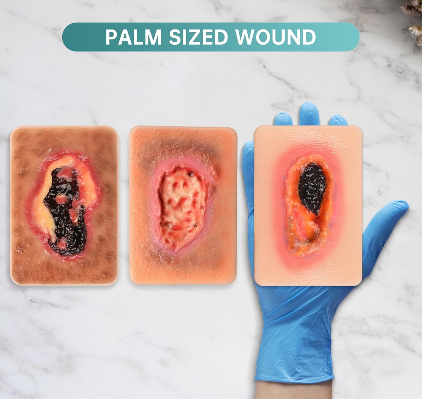Card-sized Necrotic Wound Simulation Models