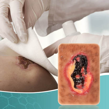 Card-sized Necrotic Wound Simulation Models