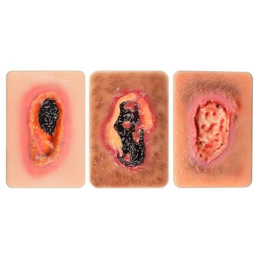 Card-sized Necrotic Wound Simulation Models