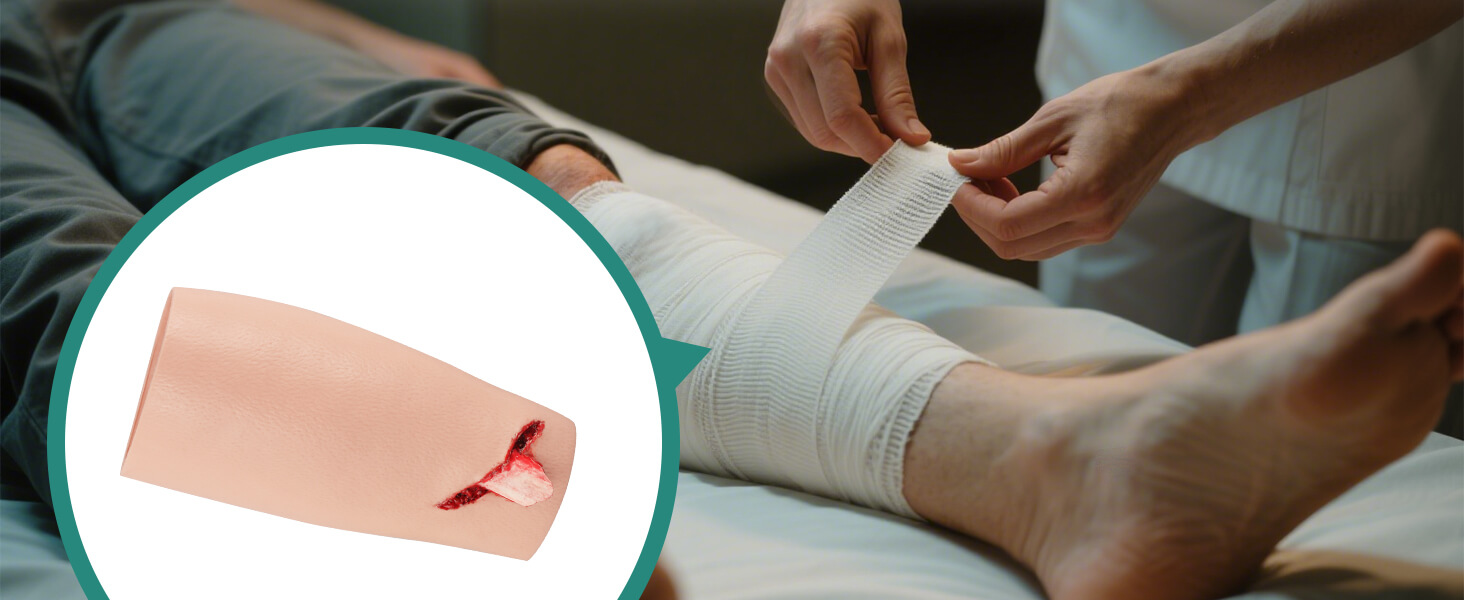 Exposed Bone Open Fracture Wound Packing Trainer