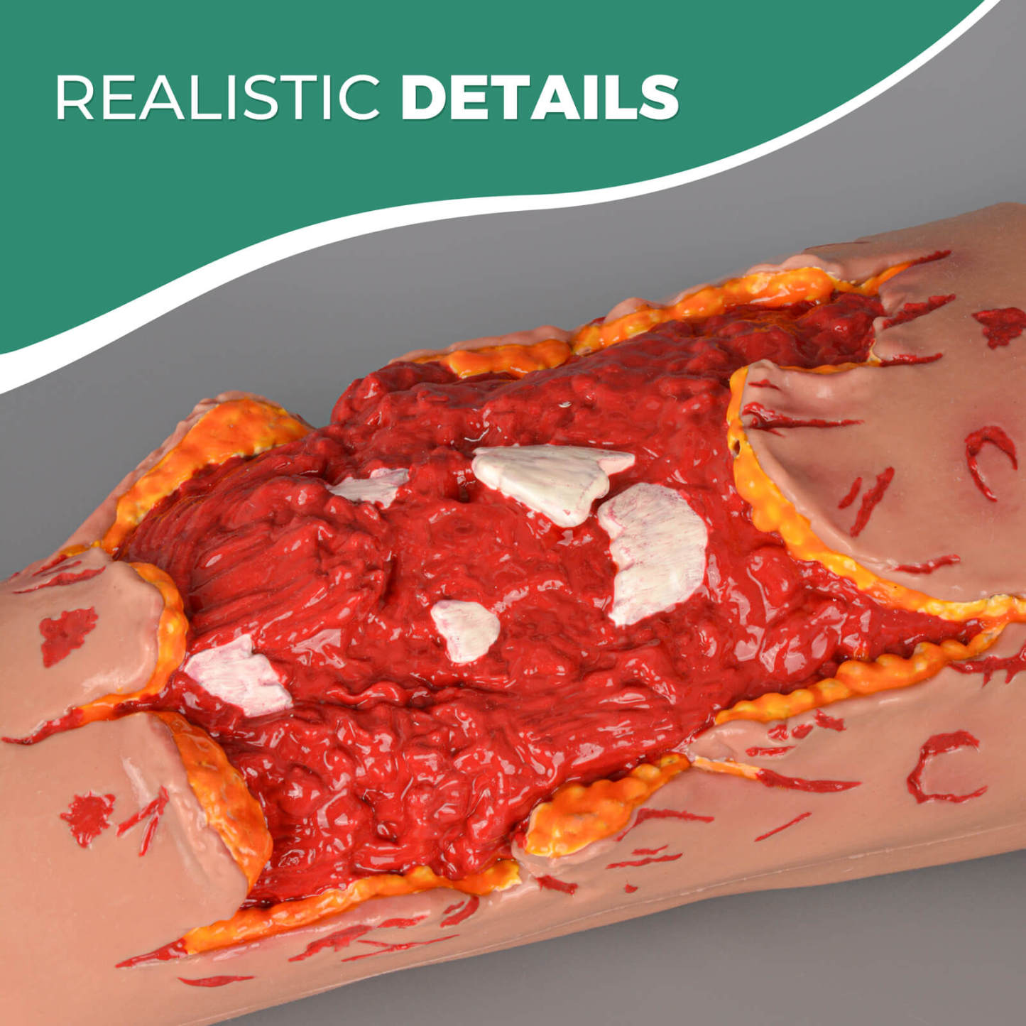 Open Fracture Wound Leg Sleeve Kit with Bleeding Simulation