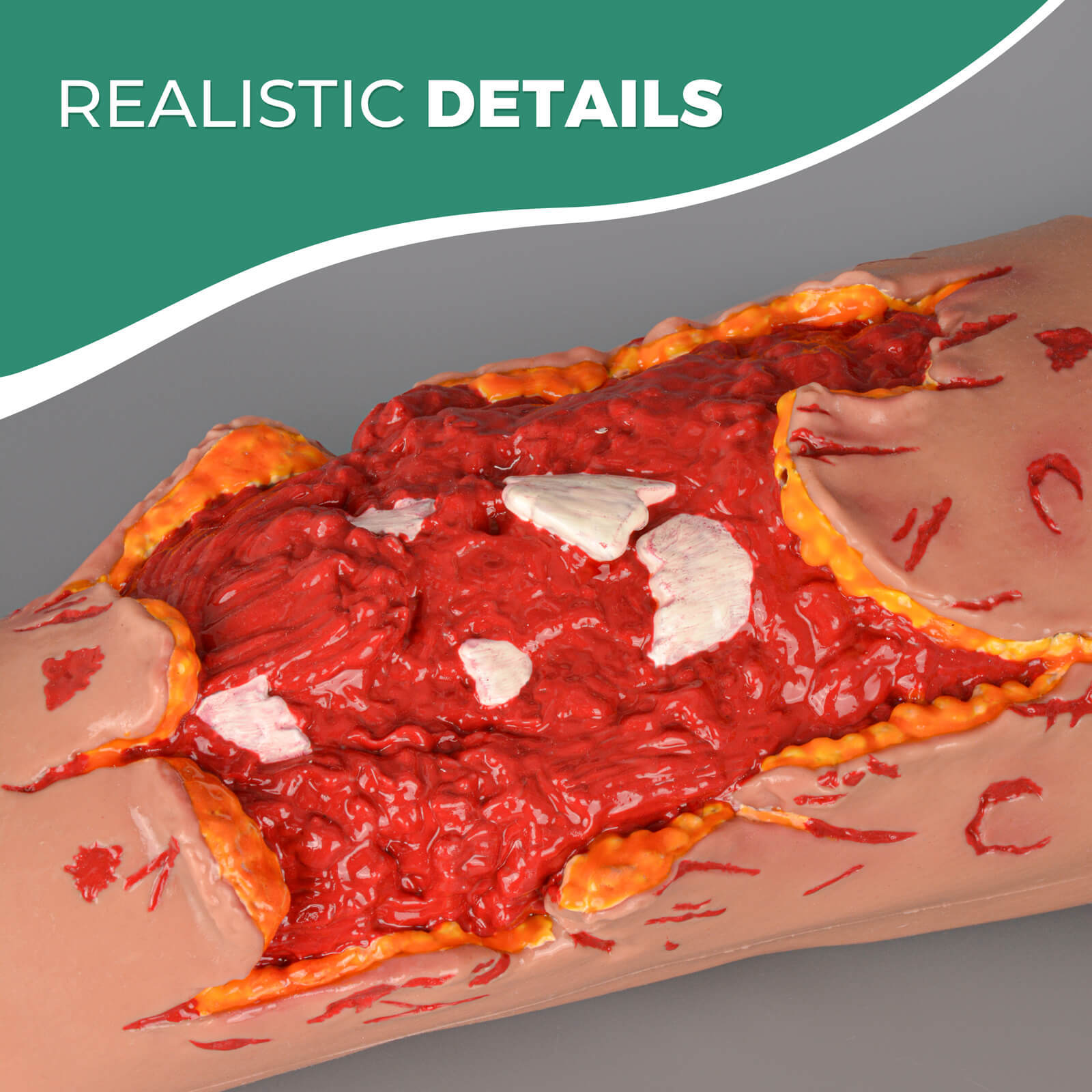 Open Fracture Wound Leg Sleeve Kit with Bleeding Simulation