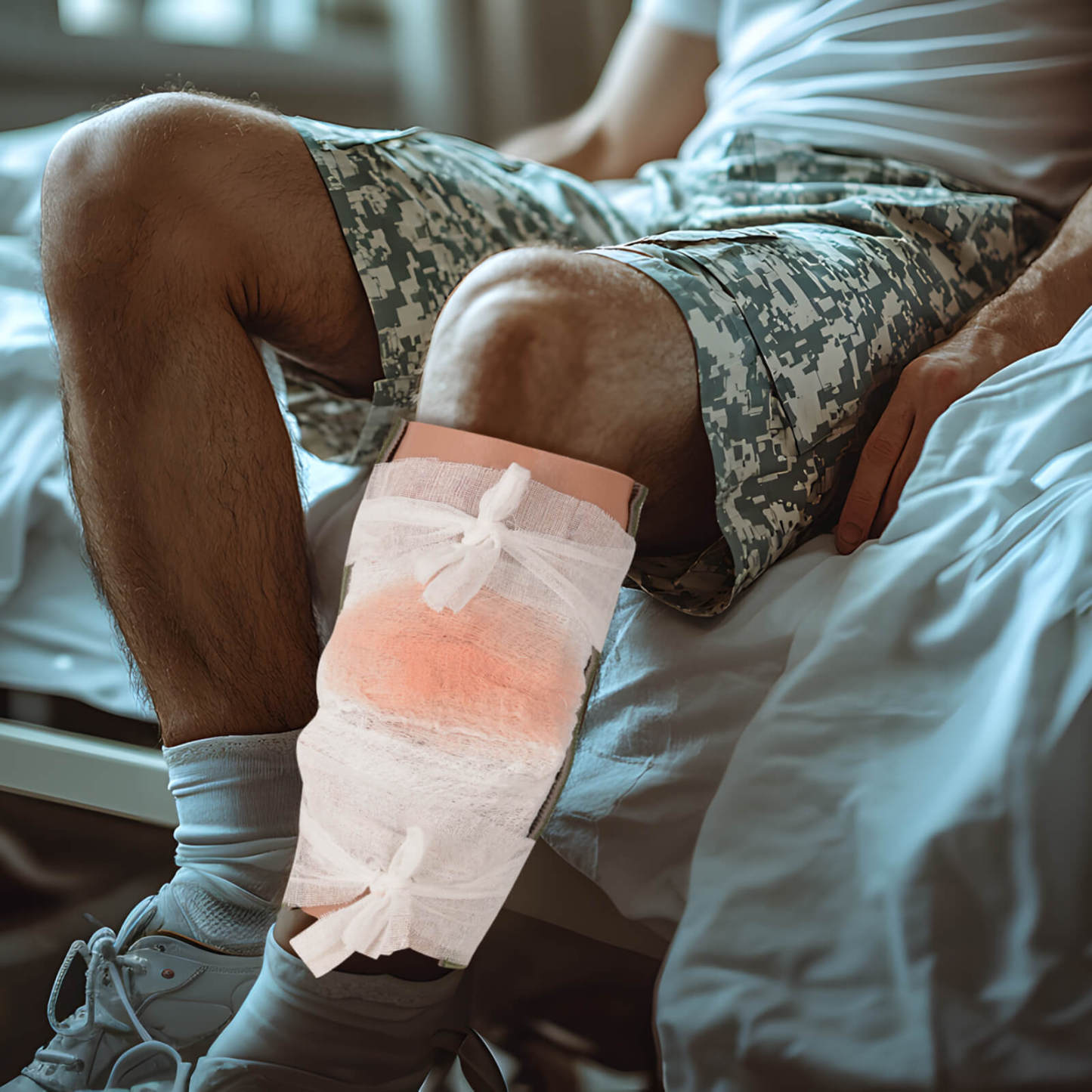 Open Fracture Wound Leg Sleeve Kit with Bleeding Simulation