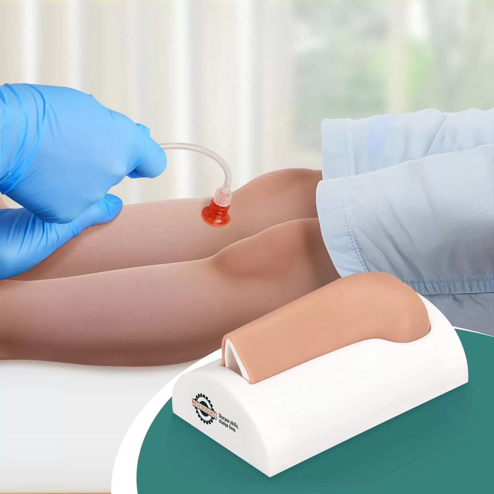 Pediatric Intraosseous(IO) Tibia Trainer with Skin Pad, Sleeve-Type