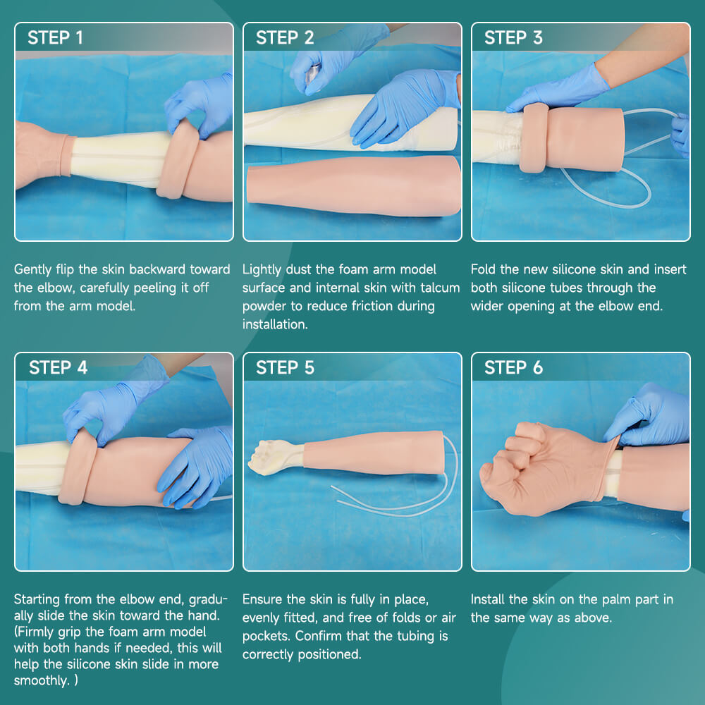 Phlebotomy Practice Arm with Replaceable Skin & Veins