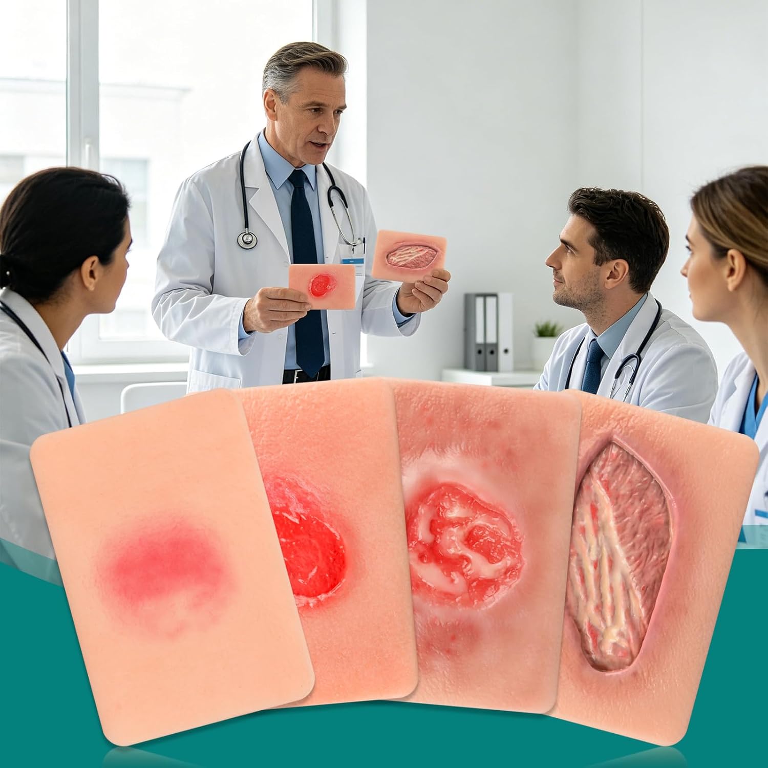 Handheld Pressure Ulcer Wound Simulation Models (Stage 1-4)