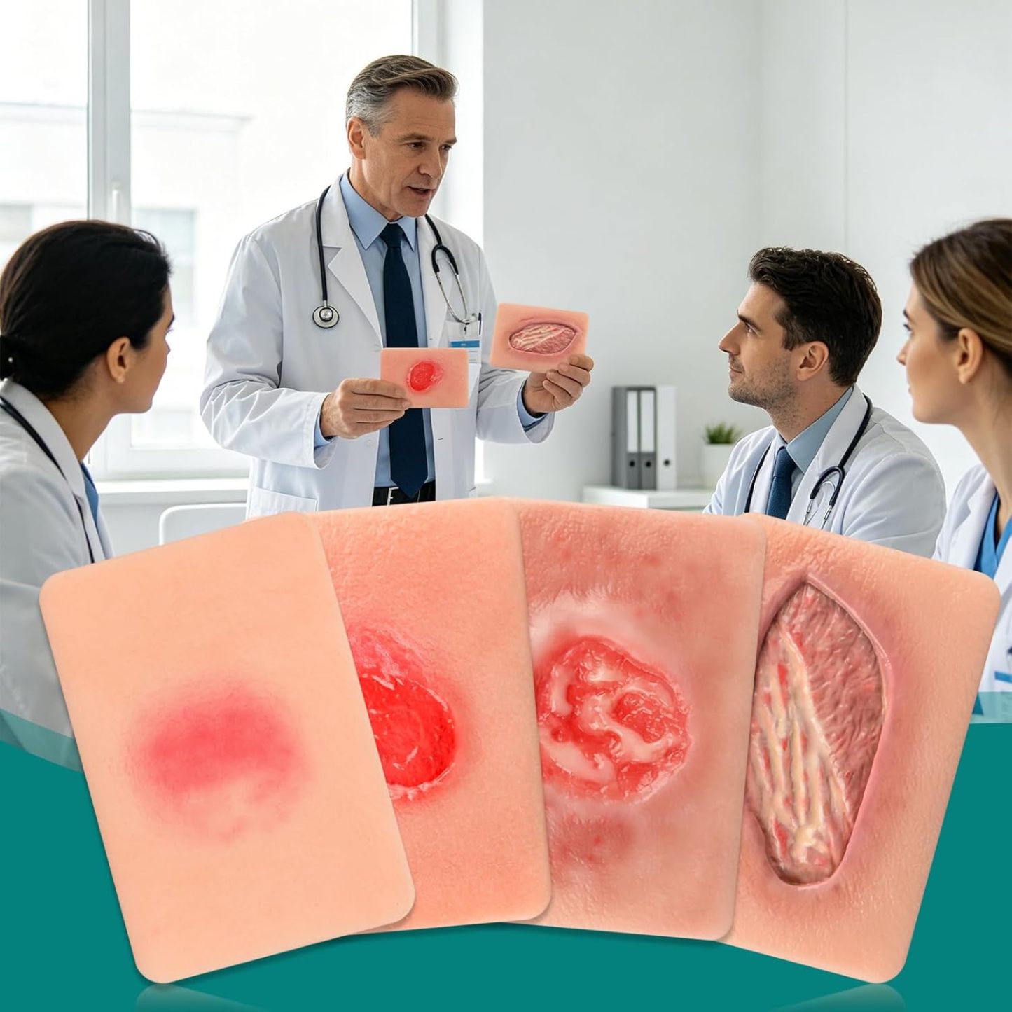 Handheld Pressure Ulcer Wound Simulation Models (Stage 1-4)