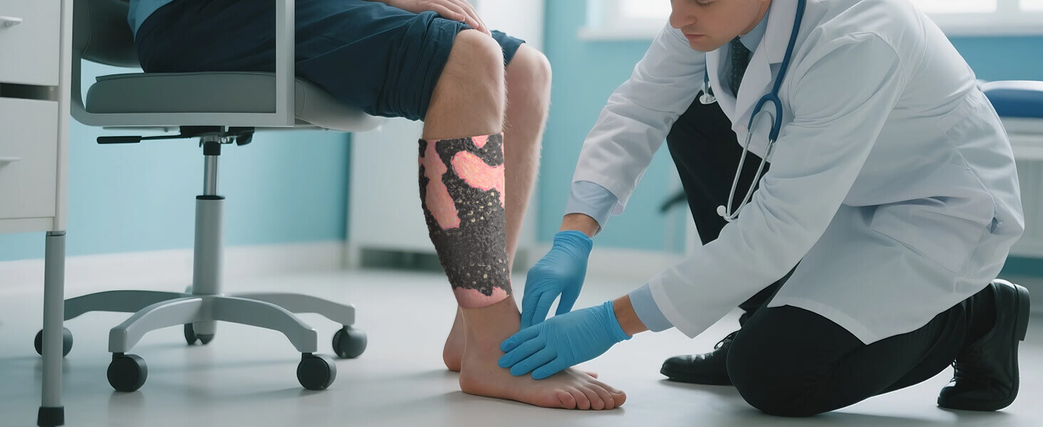Severe Leg Burn Wound Care Trainer