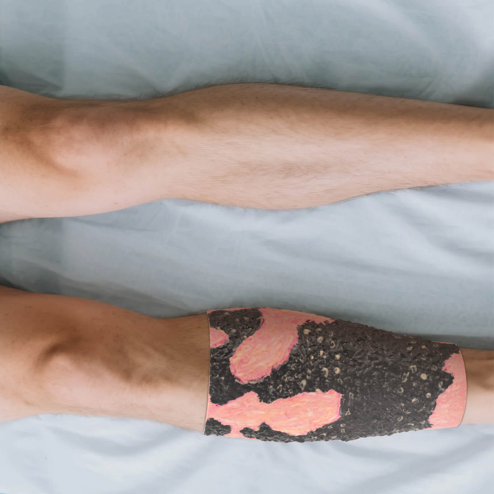 Severe Leg Burn Wound Care Trainer 