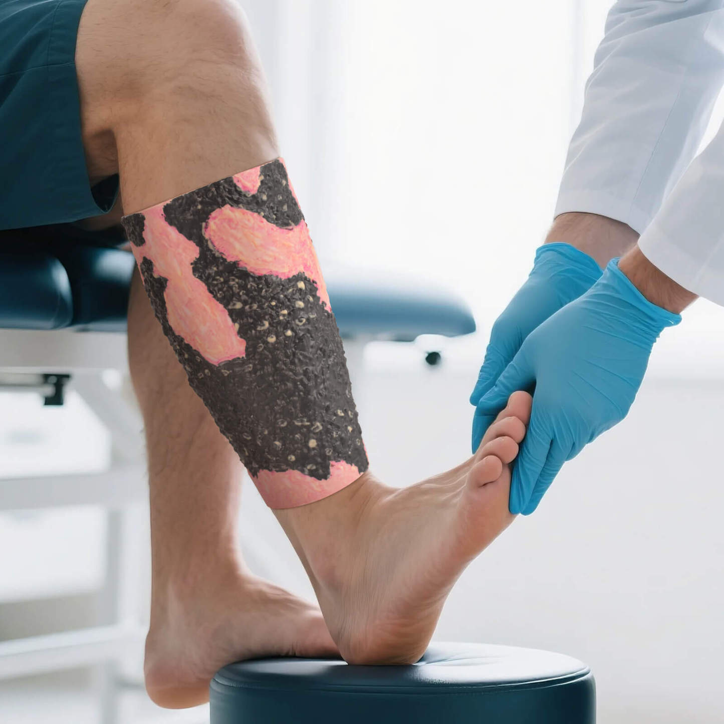 Severe Leg Burn Wound Care Trainer 