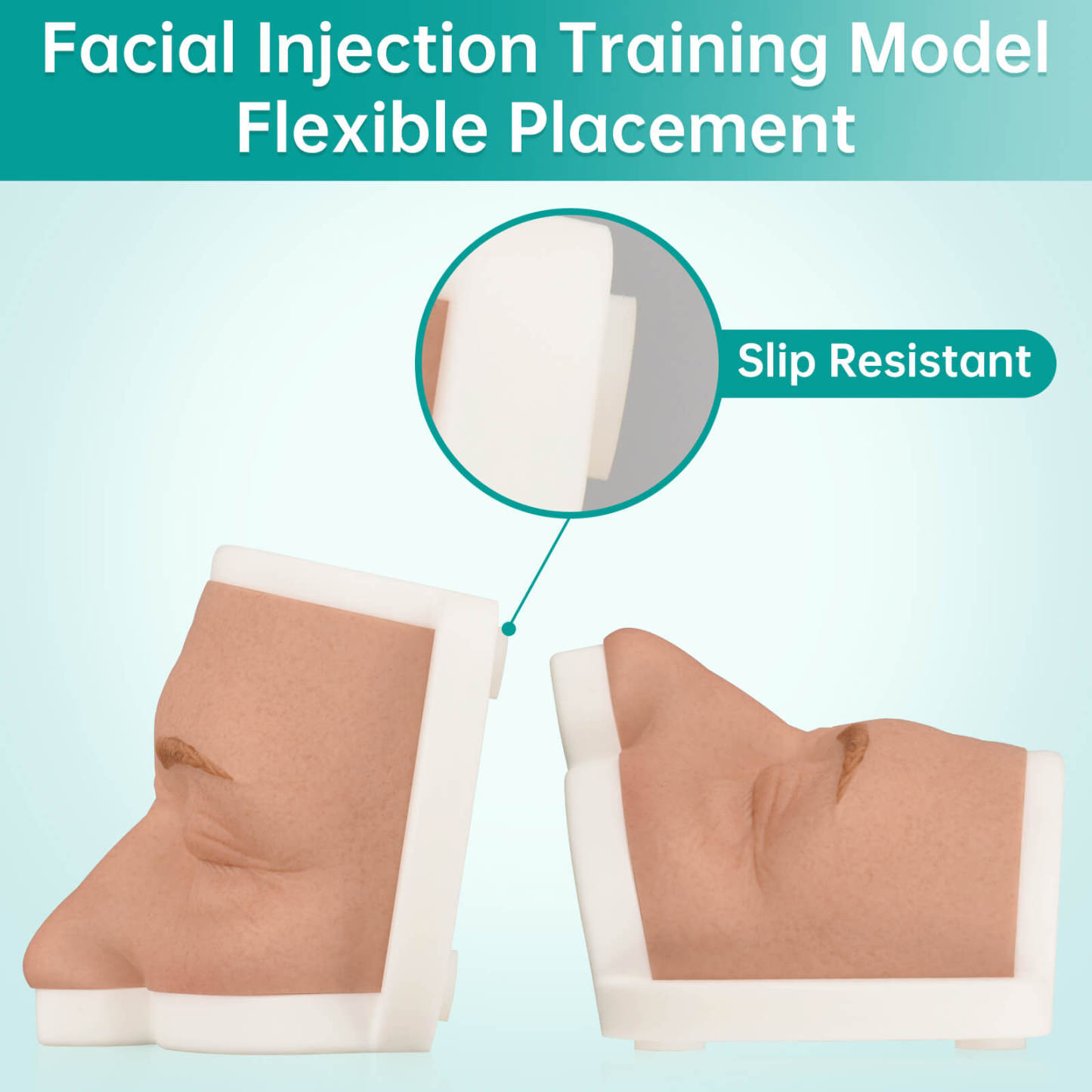 Realistic Silicone Eye Injection Practice Face Model