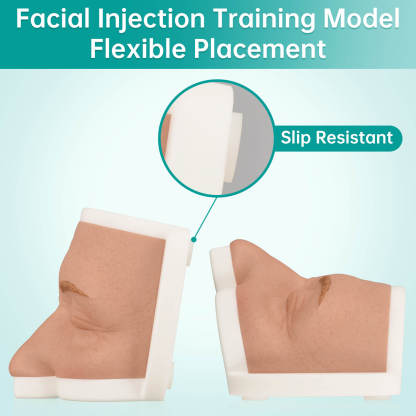 Realistic Silicone Eye Injection Practice Face Model