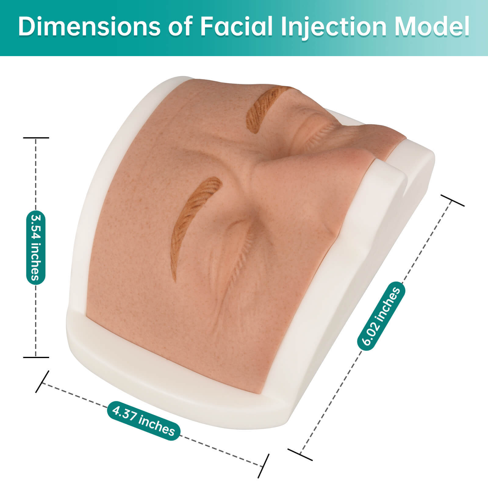 Realistic Silicone Eye Injection Practice Face Model