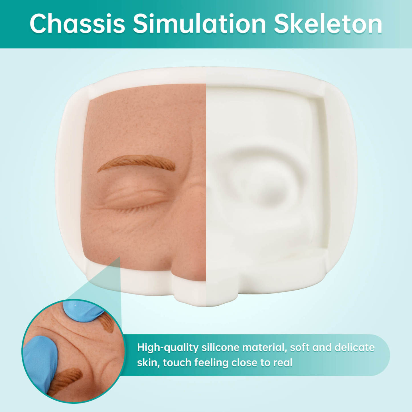 Realistic Silicone Eye Injection Practice Face Model